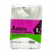 Naksan Arma Şeffaf Naylon 3 lük 25x42 Cm. Bakkaliye Poşeti Torbası - 1 Kg. - Ort. 140 Adet - 5 Paket - 2