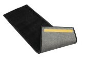 Glary Home GH13A-B Düz Desenli Kaydırmaz Tabanlı 13lü Merdiven Halısı - Siyah - 1