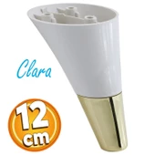 Clara Mobilya Kanepe Sehpa TV Ünitesi Baza Koltuk Ayağı Krem Gold Renk 12 cm (4 Adet) thumbnail 2