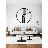 ALPHA METAL DESIGN Sade Duvar Saati - 41X41 Cm Metal Duvar Saati - Siyah Duvar Saati AMD3090 - 4