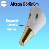 Clara Mobilya Kanepe Sehpa TV Ünitesi Baza Koltuk Ayağı Krem Gold Renk 15 cm (4 Adet) thumbnail 5