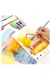 Suluboya Fırçası No:00 1 Adet Sentetik Kıl Sulu Boya Profesyonel Brons Fırça Sanat Ve Hobi Akrilik Boya Guaj Boya - 2