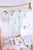 Babydola 10'lu Hastane Çıkışı %100 Pamuk Zıbın Seti Lüks Kız Bebek Takım Yenidoğan Kutulu Hoşgeldin Bebek Hediyesi 12534 - 3