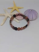 Rodonit Taşı Oval Kesim Unisex Bileklik thumbnail 1