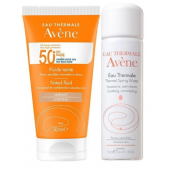 Avene Set 1 - Avene Solaire Spf 50+ Tinted Fluid 50 Ml - Thermal Su 50 Ml - 1