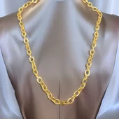 Göz Alıcı Zarafet: Altın Kaplama Kalın Zincir Model Özel Günler Şık Bijuteri Kadın Kolyesi thumbnail 1