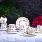 Kosova Silvia 6lı Fincan Takımı Ayaklı 90 cc-İST-177 - 1