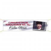 Yüzüncü Yılımız Kutlu Olsun Kumaş Pankart-3 - 1