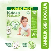 Bebem Natural Bebek Bezi 4 Beden Maxi Jumbo Paket 60 Adet - 1