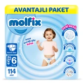 Molfix Bebek Bezi 6 Beden Extra Large Avantajlı Paket 114 Adet - 1