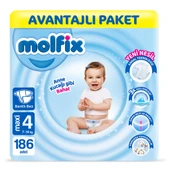 Molfix Bebek Bezi 4 Beden Maxi Avantajlı Paket 186 Adet - 1
