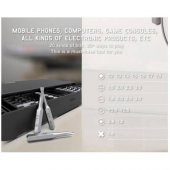 Polham JM-8170 Cep Telefonu, PC, Saat ve Kamera İçin 21 Parça Çelik Tamir Seti, Çok Fonksiyonlu - 2