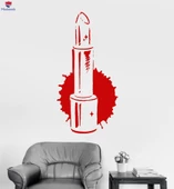 Dekorasyon Duvar Sticker Ruj Güzellik Salonu Kız Odası Moda Stil Çıkartmalar Benzersiz Hediyelik thumbnail 1