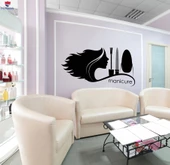 Dekorasyon Duvar Sticker Ekspres Tırnak Çubuğu Güzellik Salonu Logo Işareti Manikür Kız Çıkartmaları - 1