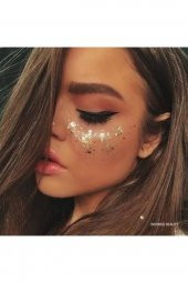 Jel Form Makyaj Simleri Glitter Işıltılı Yüz Makyajı Beyaz - 1