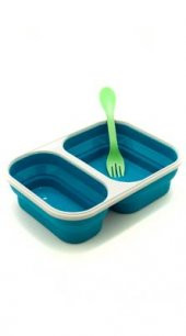 Eco Vessel Smashbox Çift Hazneli Katlanır Tabak-MAVİ - 1