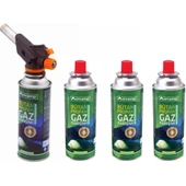 Orcamp CX-500 Çakmaklı Kartuş Pürmüz ve 4 Adet 227 gr Kartuş Pürmüz Set - 1