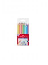 FABER CASTELL ÜÇGEN PASTEL RENKLER BOYA KALEMİ 12 RENK - 1