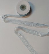 KURDELE ORGANZE BASKILI İYİKİ DOĞDUN MAVİ - 1