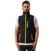 FreeCamp Vest Erkek Softshell Yelek-SİYAH - 7
