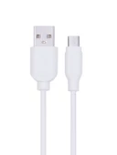 Syrox C67 Micro USB - USB Kısa Şarj Kablosu 2A 20cm - Beyaz - 1