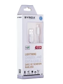 Syrox C12 Lightning USB Şarj ve Data Kablosu 2.0A 1.1mt Beyaz - 2