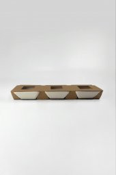 Üçlü Kare Çerezlik Seramik Bisküvi (Ham Ürün) thumbnail 5