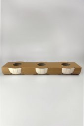 Üçlü Rüzgar Kase - Seramik Bisküvi (Ham Ürün) - 5