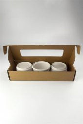 Üçlü Sufle Kase Seramik Bisküvi (Ham Ürün) - 5