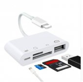Polham İphone ve İpad için TF, SD, Hafıza Kart, USB Okuyucu Adaptör, Klavye, Kamera Adaptörü - 1
