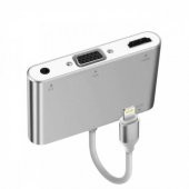 Polham Apple İphone ve İpad İçin VGA AV Audio Kablosu, Apple VGA AV Audio Dönüştürücü Kablosu - 1