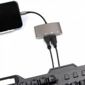 Polham Apple İpad ve İphone için Lightning 2 USB, 1 OTG Dönüştürücü, Kamera, Klavye Mouse Kablosu - 4