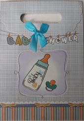 ÇANTA KARTONBABY SHOWER MAVİ - 1