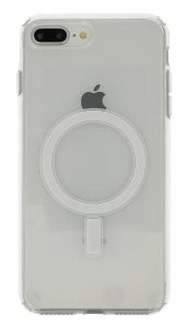 Apple iPhone 8 Plus Kılıf Magsafe Şarj Özellikli Şeffaf Sert PC Kapak - 1