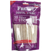 Freshy Dental Chews White Twist Sticks 50 Adet Burgulu Köpek Çiğneme Kemiği - 1