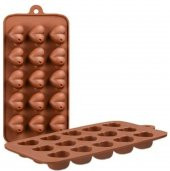 SİLİKON ÇİKOLATA KALIBI KALP BOMBE - 1