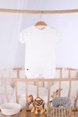 Tavşan İşlemeli Bebek Yazlık Triko Tulum 11606 - 3