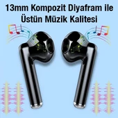 Polham BT5.3V 300Mah Şarjlı Kulakiçi Tasarımlı Bluetooth Kulaklık, Hifi Bass Destekli Mikforonlu Kulaklık - 4
