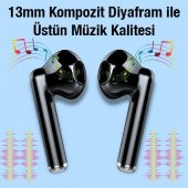 Coofbe Bluetooth Vers.5.3 13mm Diyafram Ultra Hafif Kulakiçi Bluetooth Kulaklık Çift Mikrofonlu Kulaklık - 6