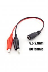 2.1mm Adaptör Krokodil Kablo Standart DC Dişi Güç Kaynağı Timsah - 5