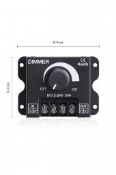 DC 12V 24V 30A Led Sürücü Dimmer  360W 720W Voltaj Ayarlı Ampul - 4