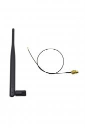 6dBi SMA Erkek Anten 35cm Ipex Kablo Ufl Soket Dual Band 2.4GHz - 3