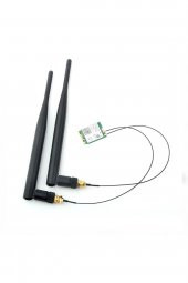 6dBi SMA Erkek Anten 35cm Ipex Kablo Ufl Soket Dual Band 2.4GHz - 7