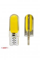T10 Silikon Sarı Led DC 12V Araba Aydınlatma Ampul Yan Park Lamba - 2
