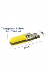 T10 Silikon Sarı Led DC 12V Araba Aydınlatma Ampul Yan Park Lamba - 8