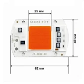 220V 50W Bitki Büyütme Ledi Klemensli  Tüm Işık Spektrumlu Fide thumbnail 5