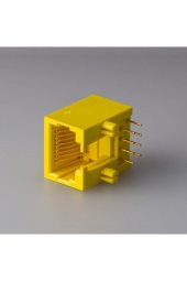 8P8C Plastik Sarı RJ45 Soket Ethernet Bağlantı Soketi 8 Pin Pcb - 3