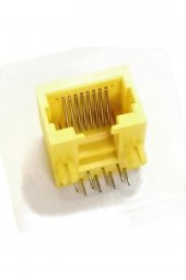 8P8C Plastik Sarı RJ45 Soket Ethernet Bağlantı Soketi 8 Pin Pcb - 6
