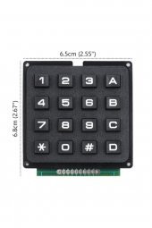 4x4 Matrix Tuş Takımı Keyboard Keypad 16 Buton Alarm Şifre - 4