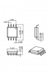 Winbond W25Q128JVSIQ 128M-bit Seri Flash 3.3V SPI  Hafıza Entegresi 65536 Sayfa Uniform 4KB - 8